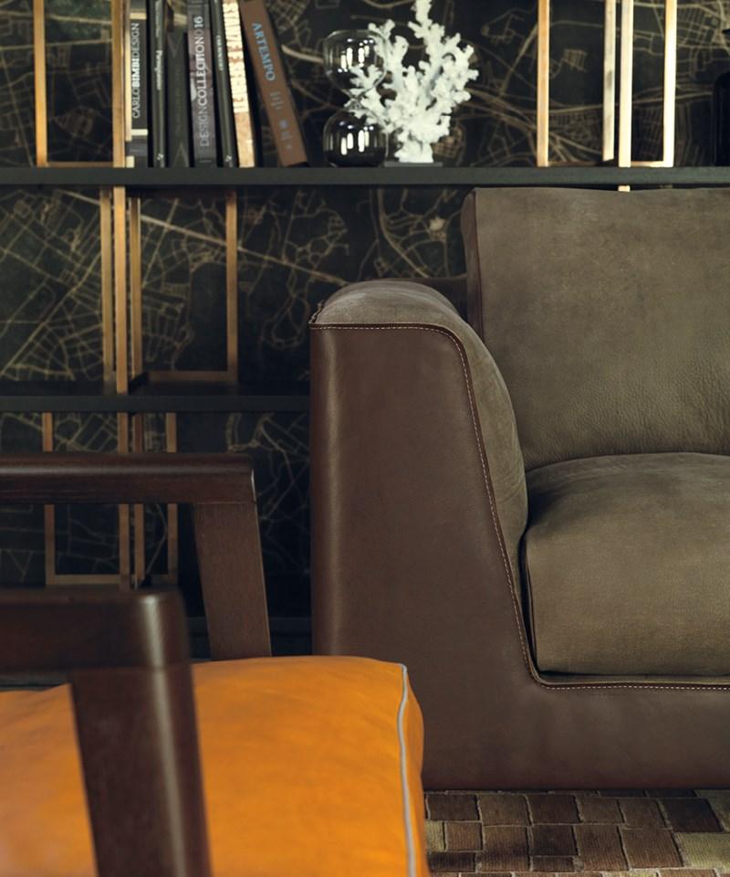 STATUS QUO Modular leather sofa