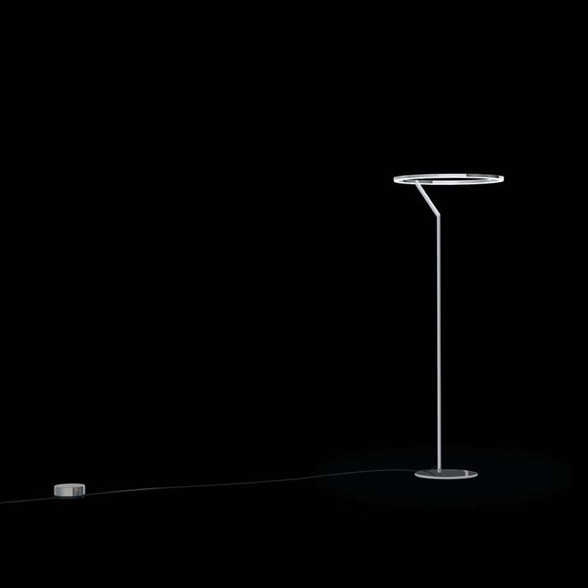 CIRCOLO INSOSPESO LED aluminium floor lamp