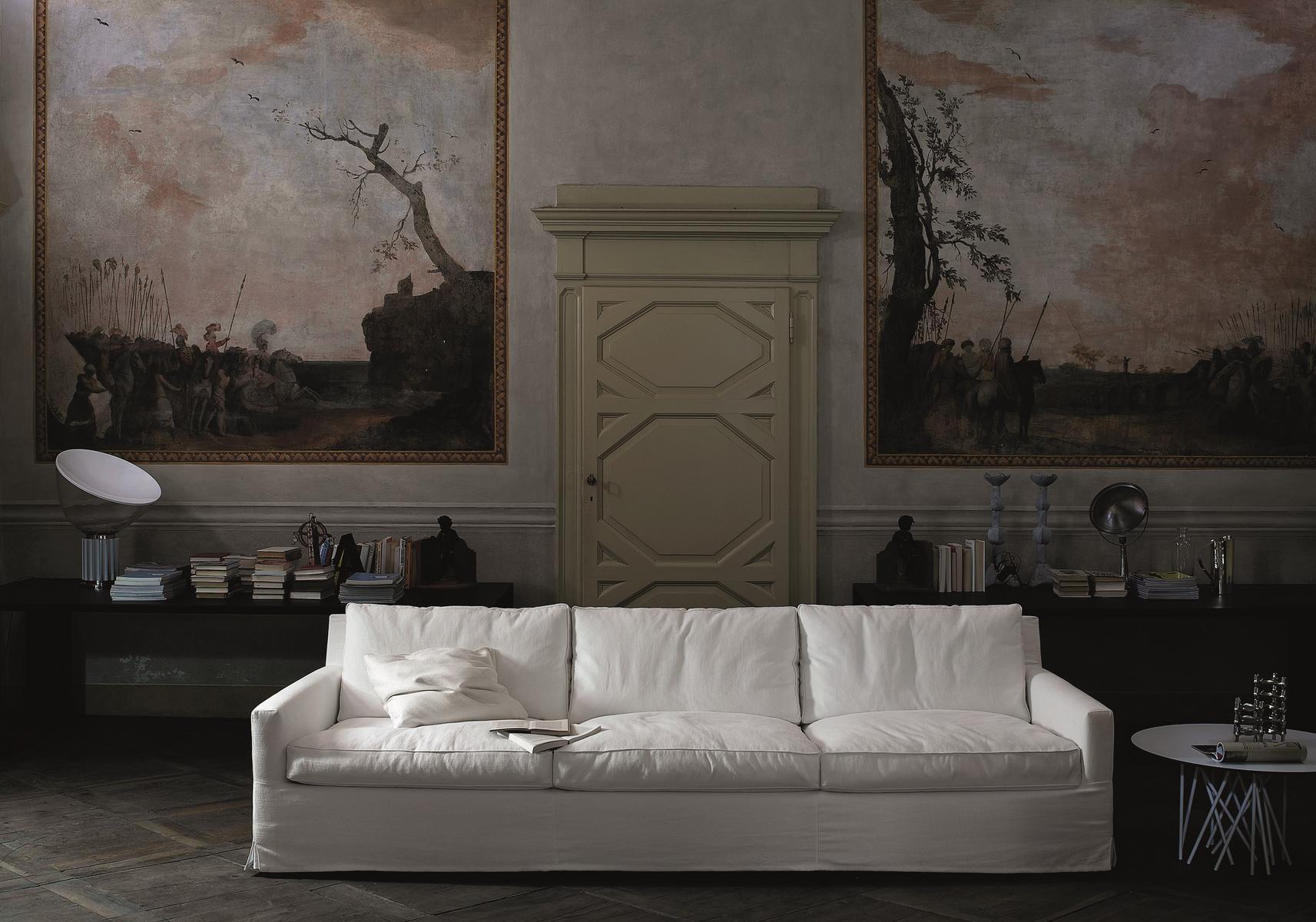 COUSY Upholstered 3 seater fabric sofa with removable cover