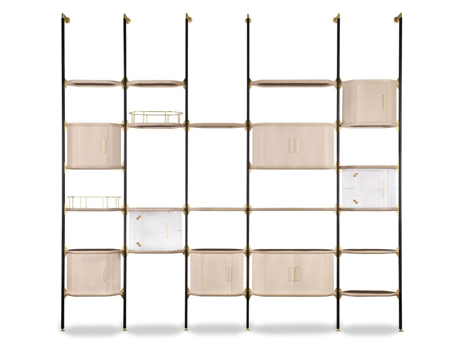 LIBELLE Wall-mounted metal bookcase