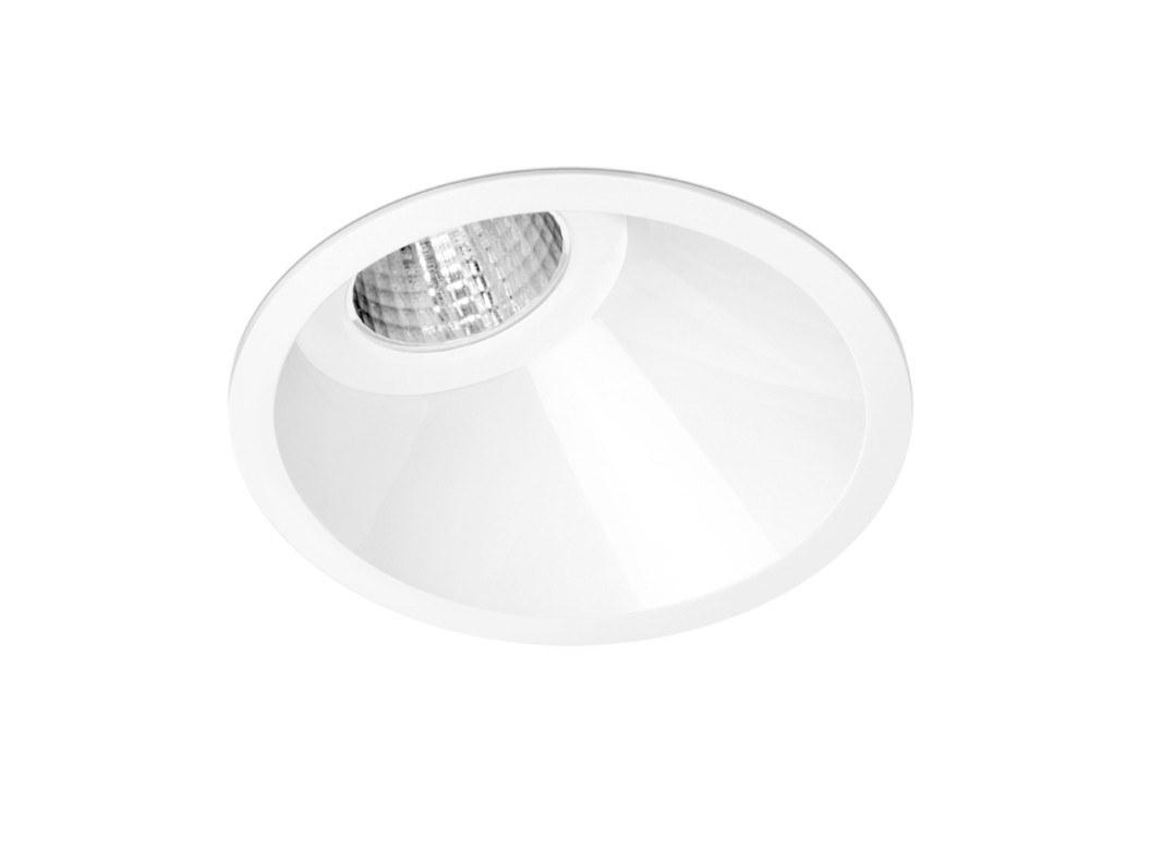 SHOT LIGHT M ASYMMETRIC LED round recessed aluminium spotlight