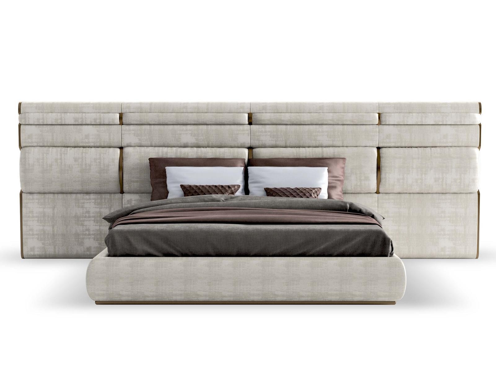 TRILOGY XL Double bed with upholstered headboard