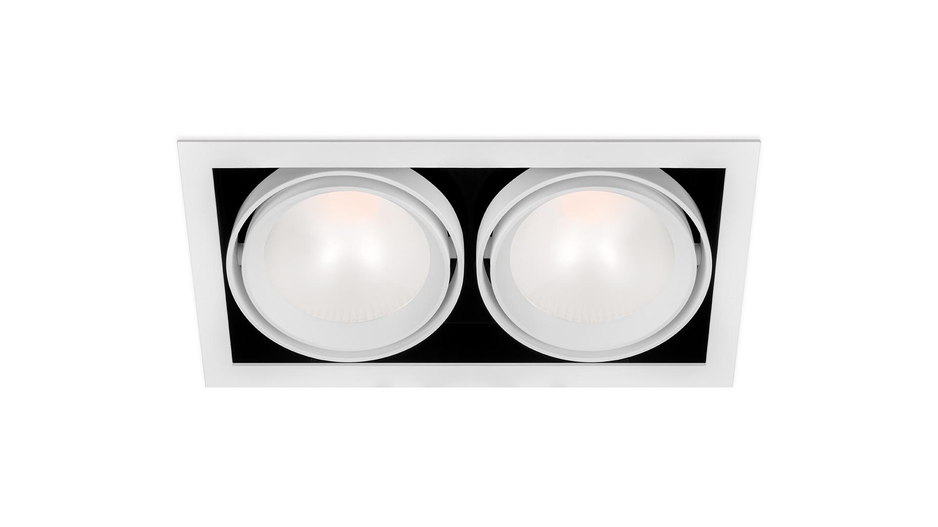 HUBBLE DOUBLE LED multiple rectangular spotlight