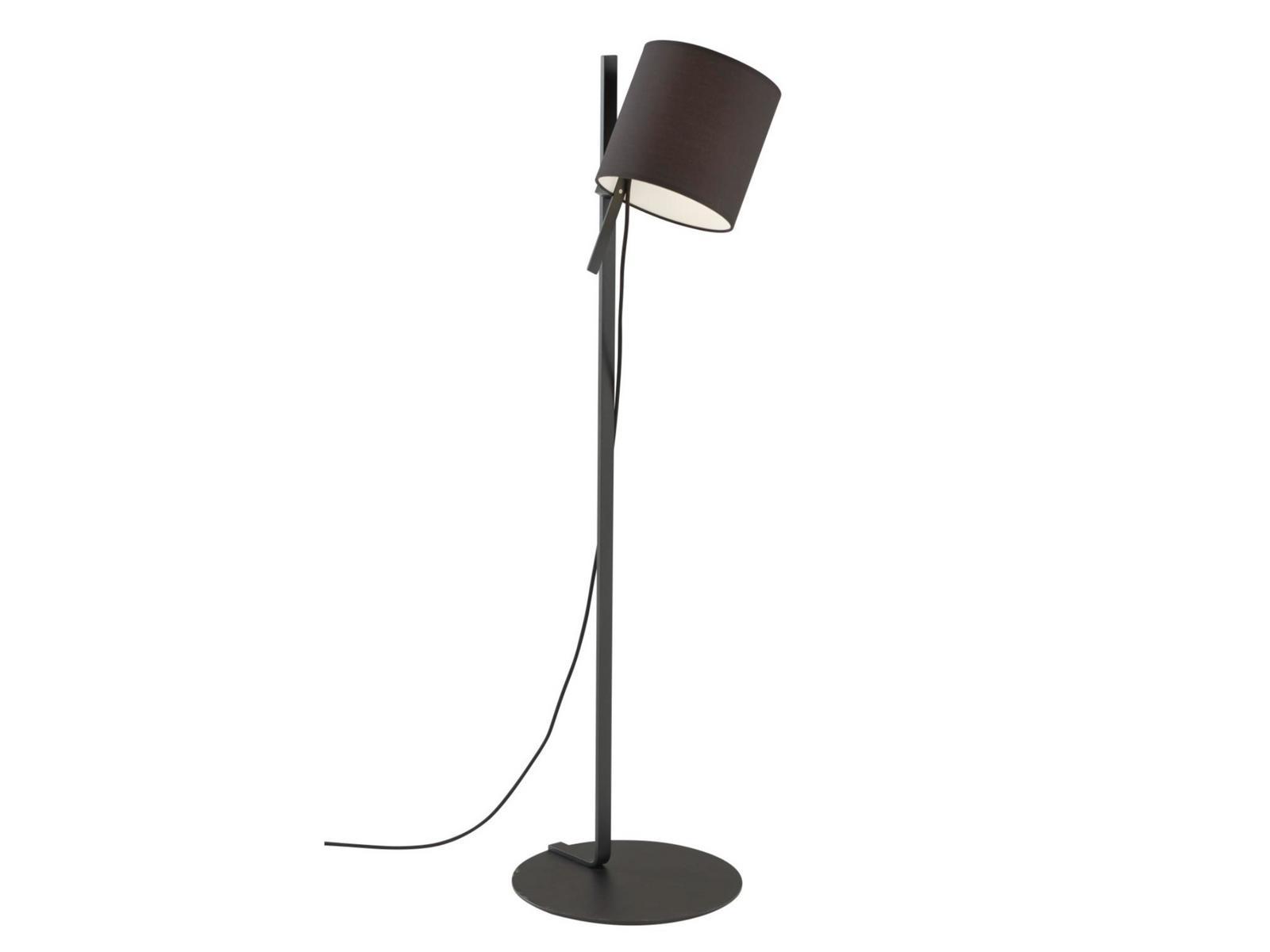 MAGNET LAMP Floor lamp with steel base and cotton shade