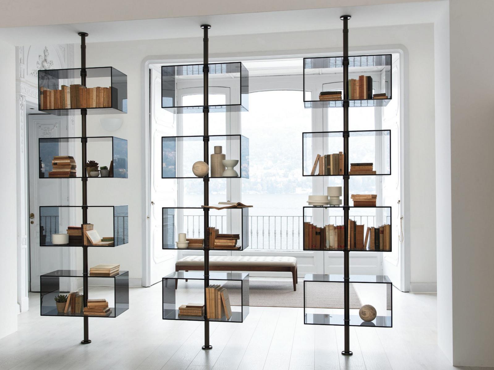 DOMINO Double-sided crystal bookcase