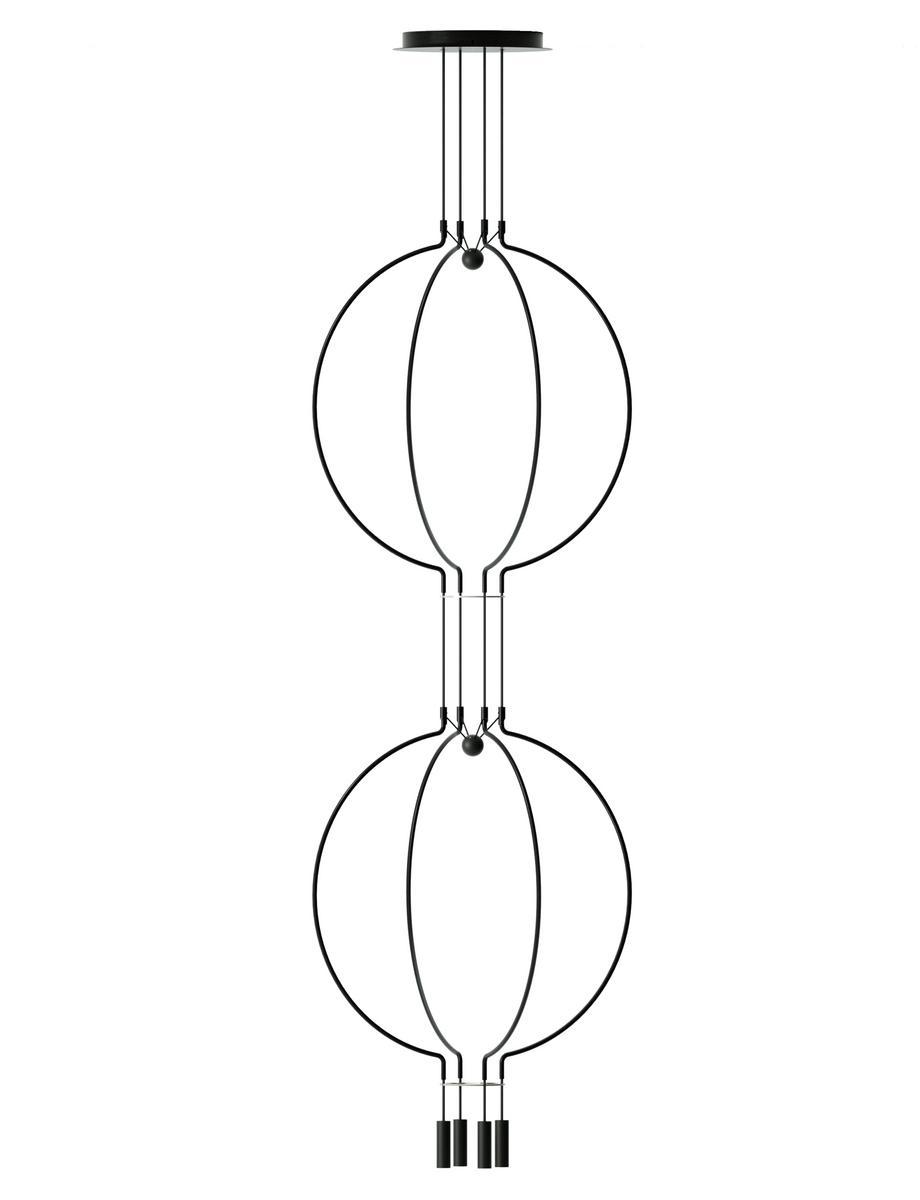 LIAISON TWO LEVELS LED metal pendant lamp