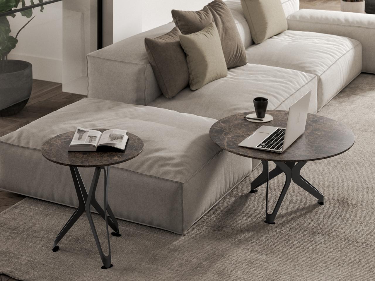 DNA XS Marble-effect ceramic coffee table