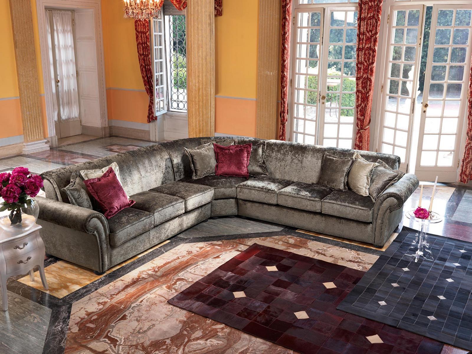 GOLDEN Corner fabric sofa