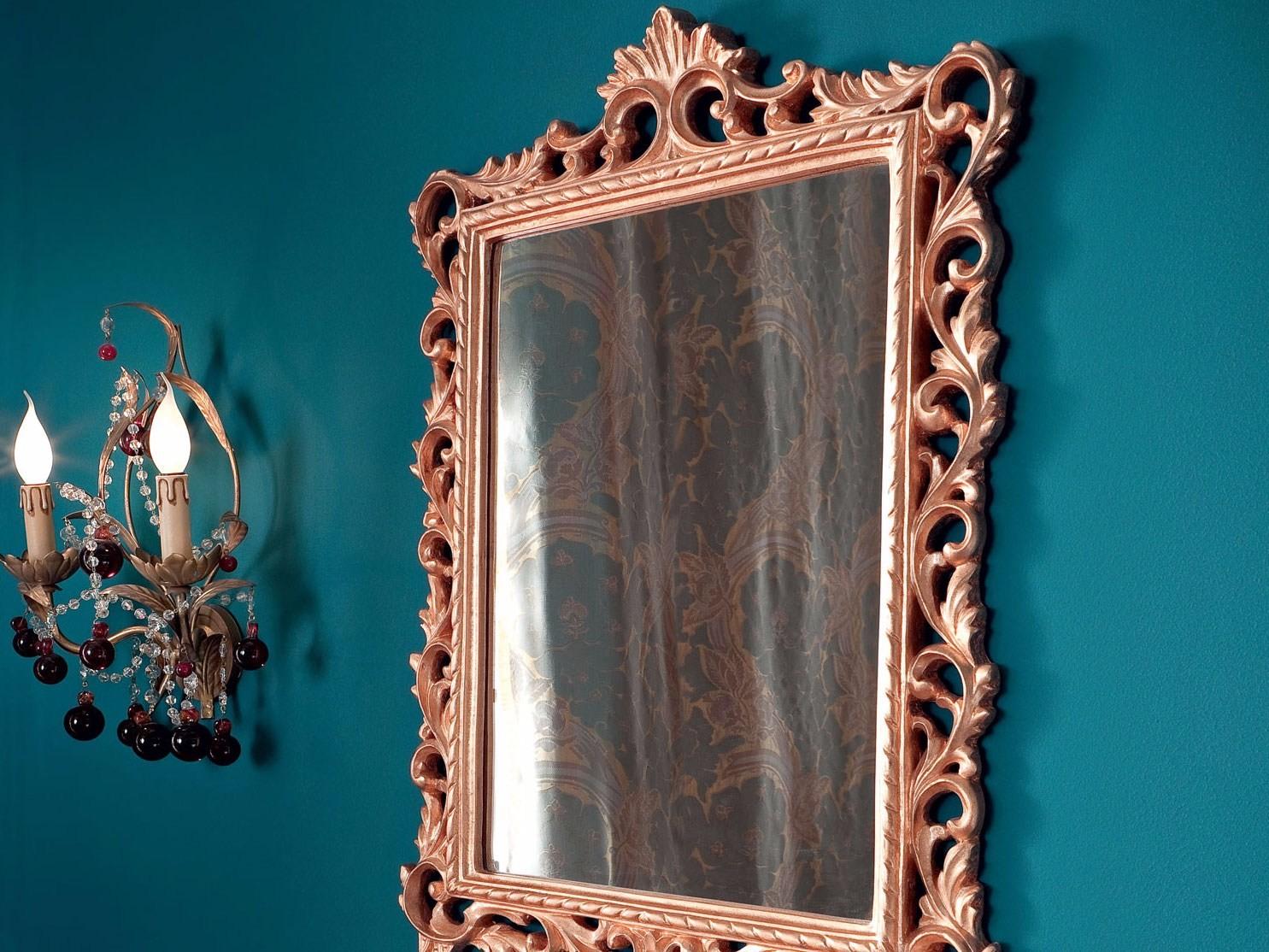 13688 Rectangular wall-mounted framed mirror