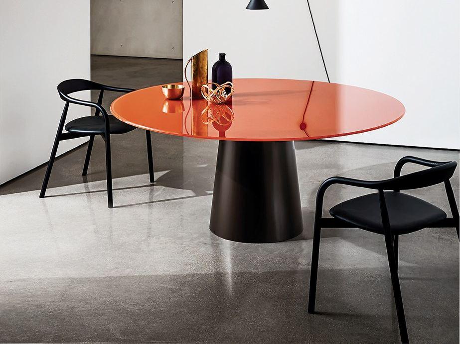TOTEM Round glass table