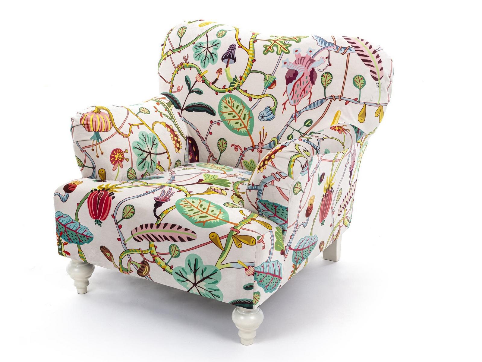 BOTANICAL DIVA Fabric armchair with armrests