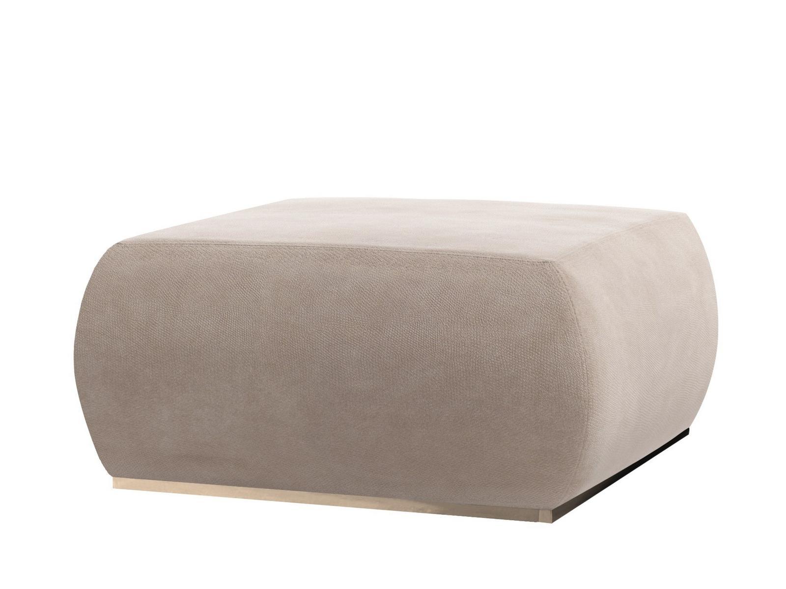 KERAZ Upholstered leather pouf