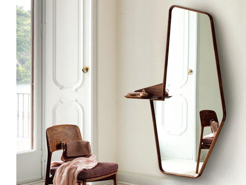 OPS 3 Mirror with shelf and wooden frame
