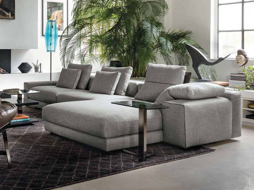 ATLAS Fabric sofa with chaise longue