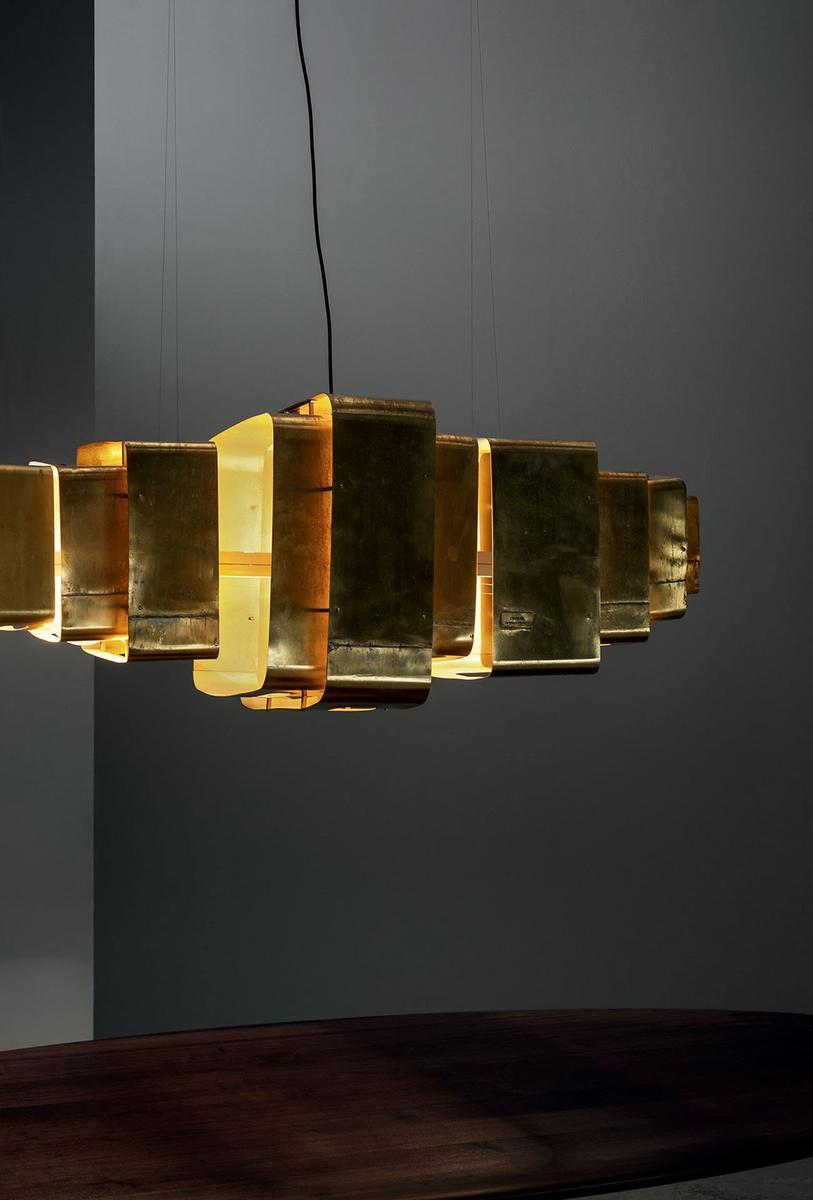 LAIS LED brass pendant lamp