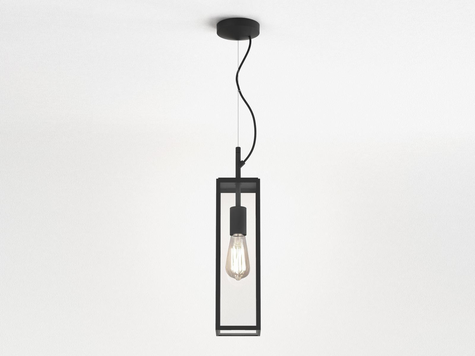 HARVARD PENDENT LED glass and steel outdoor pendant lamp