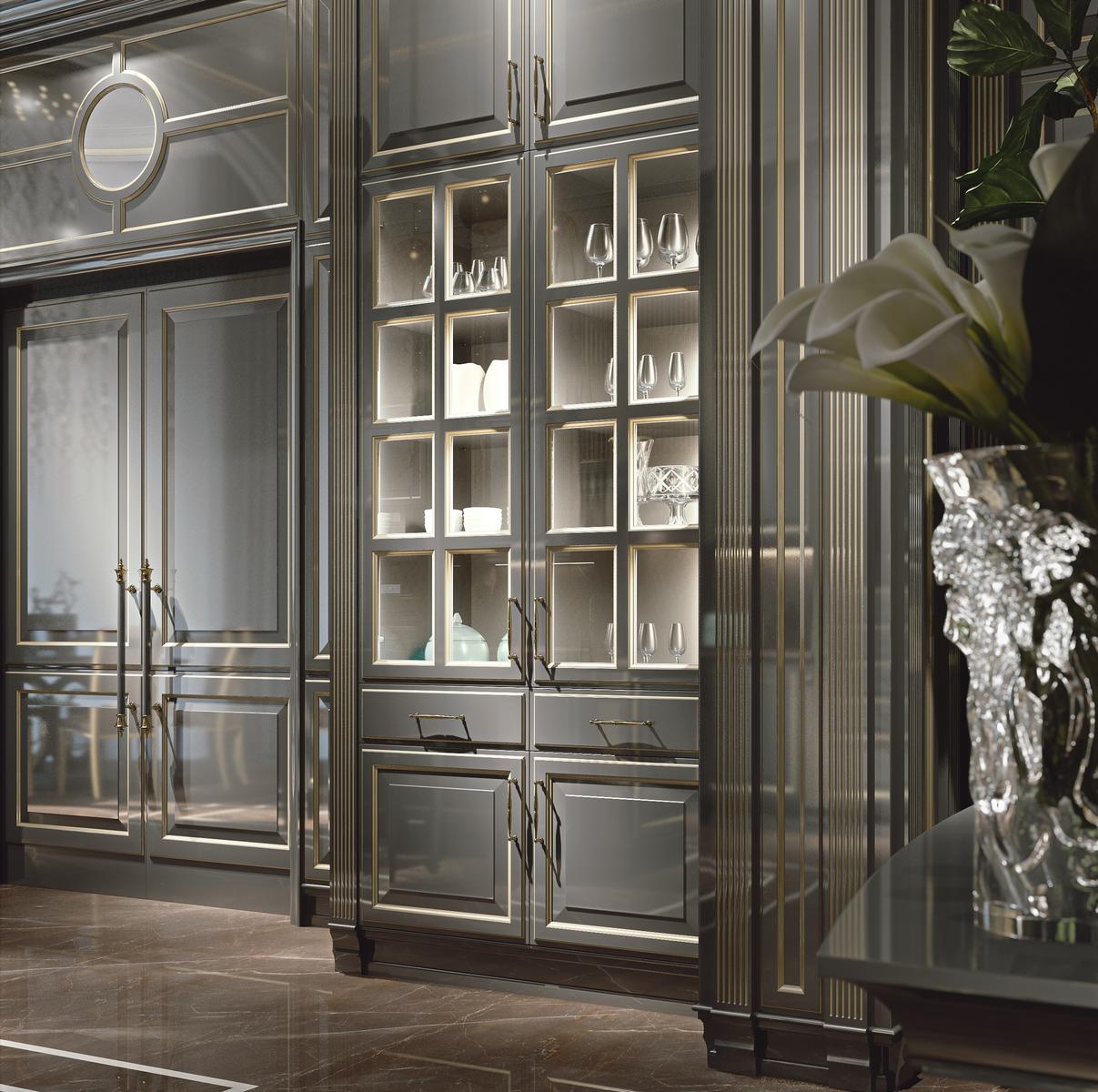 Lacquered kitchen with handles Brummel Grand Gourmet