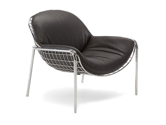 LAVE Leather armchair with armrests