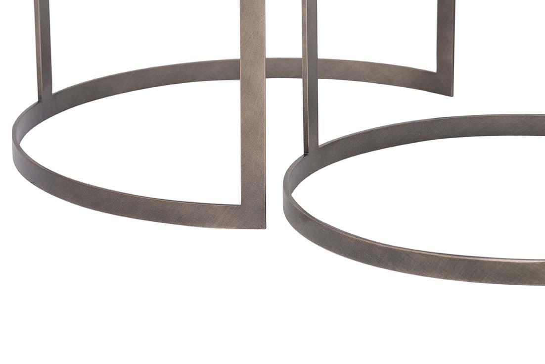 HAMMER Round wooden high side table