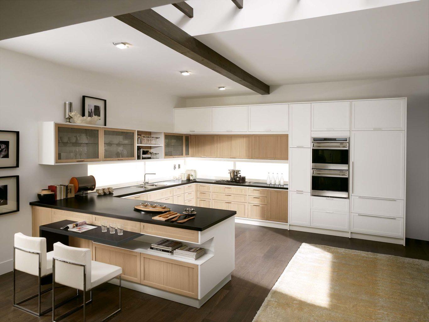 Veneer kitchen with integrated handles Aster Cucine Timeline