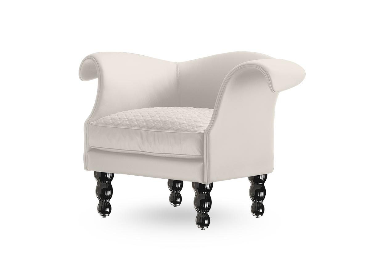 CASANOVA Upholstered leather armchair with armrests