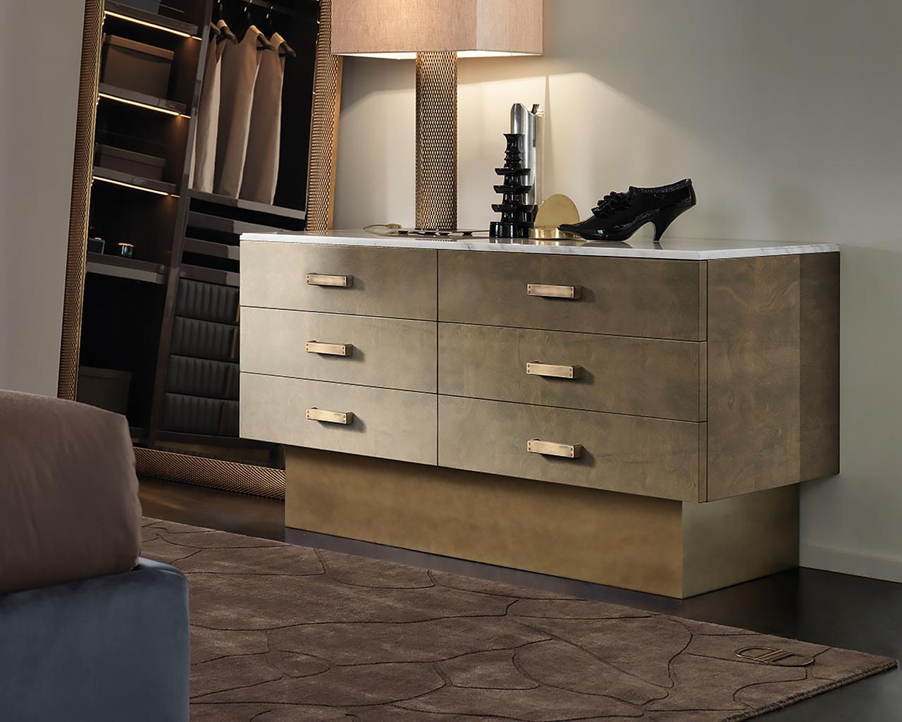 LOFT Rectangular lacquered chest of drawers