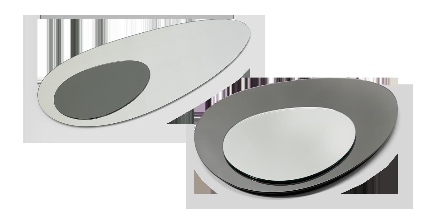 CLOUDS Contemporary style wall-mounted oval mirror