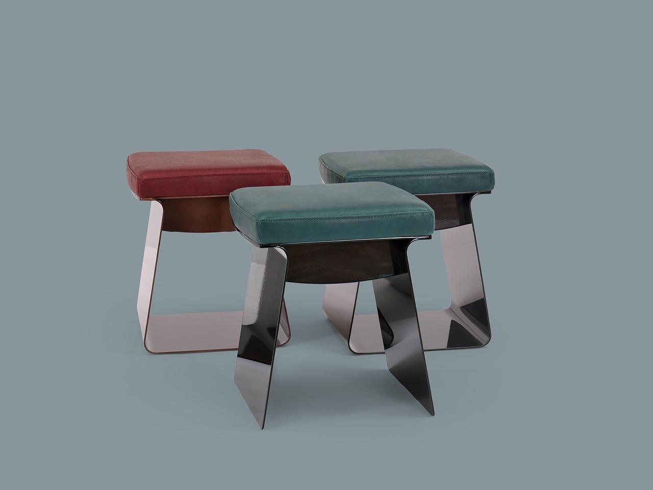 GEA Low stool with integrated cushion
