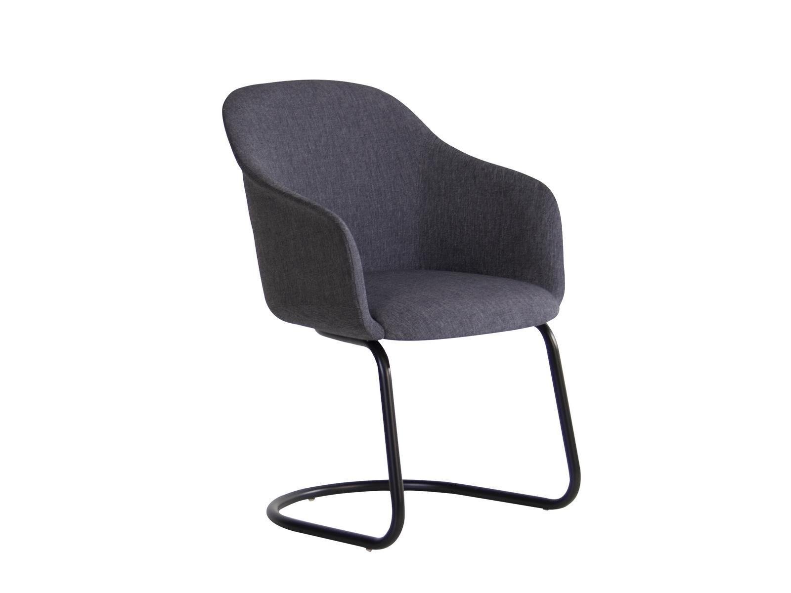 LYZ 918 PUI Cantilever upholstered fabric easy chair with armrests