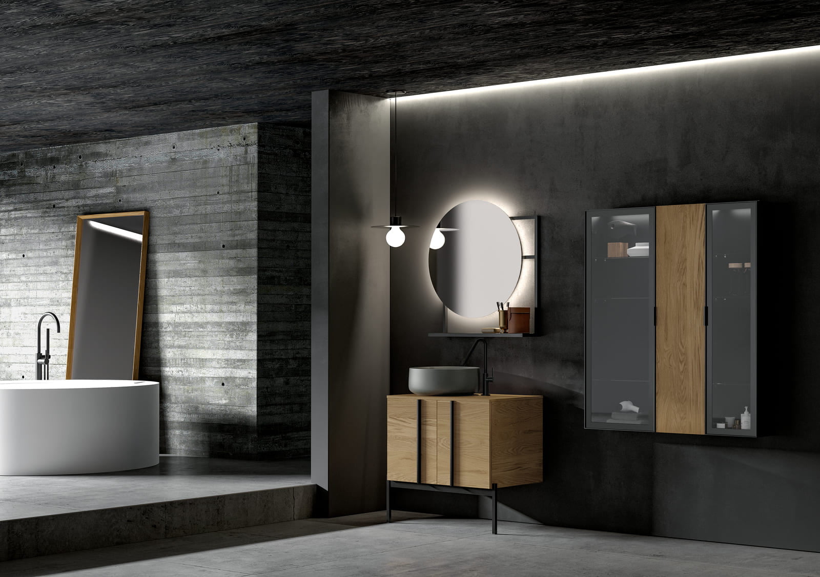 SIDERO Lacquered bathroom