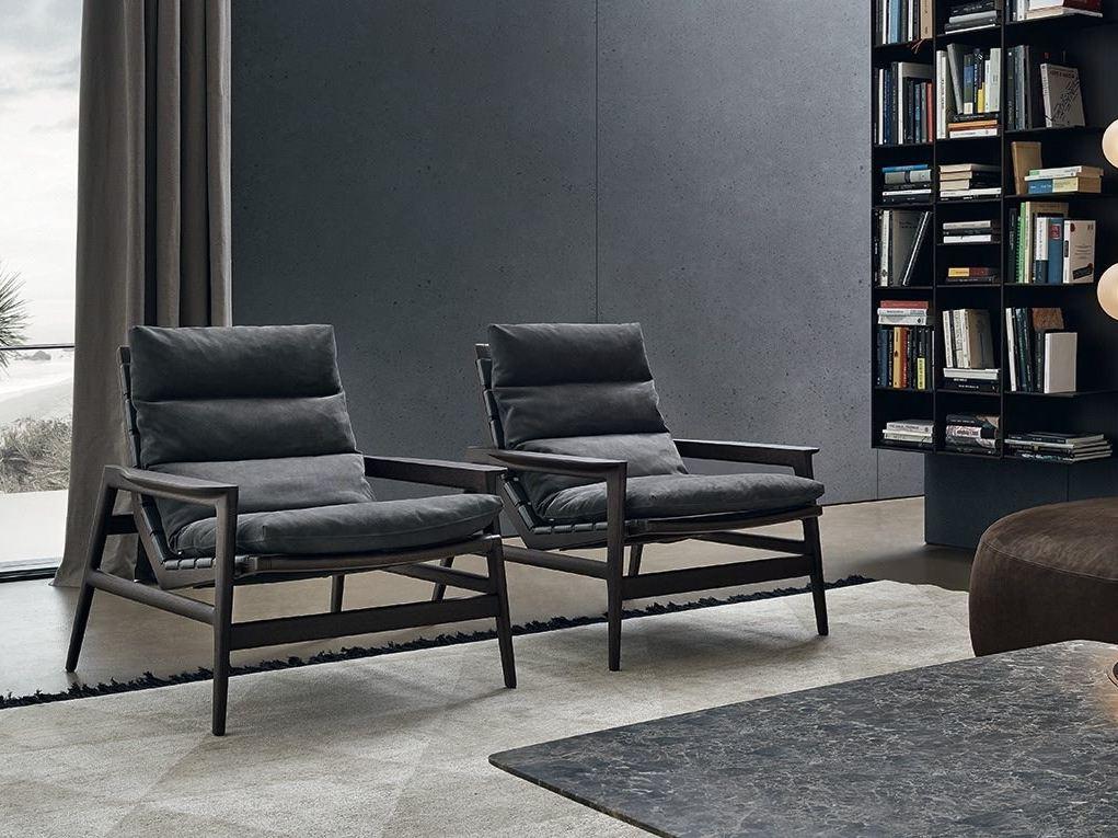 IPANEMA Upholstered fabric armchair with armrests
