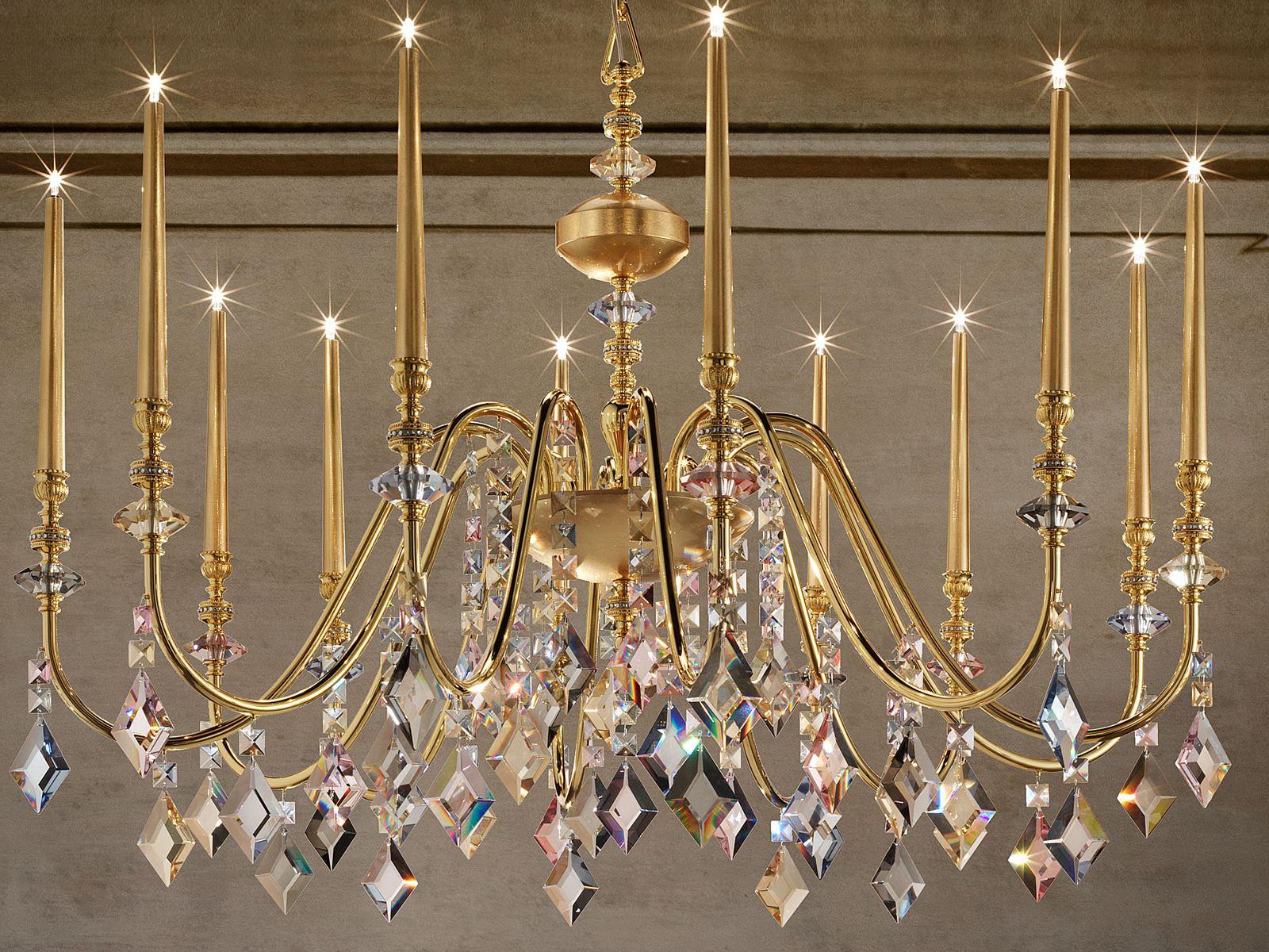CHIC 12/ CHIC 5 Metal chandelier with crystals