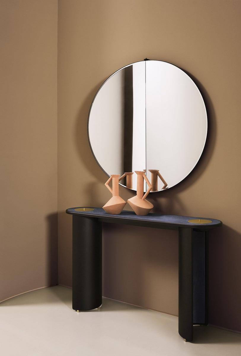 PARSEC Oval wooden console table