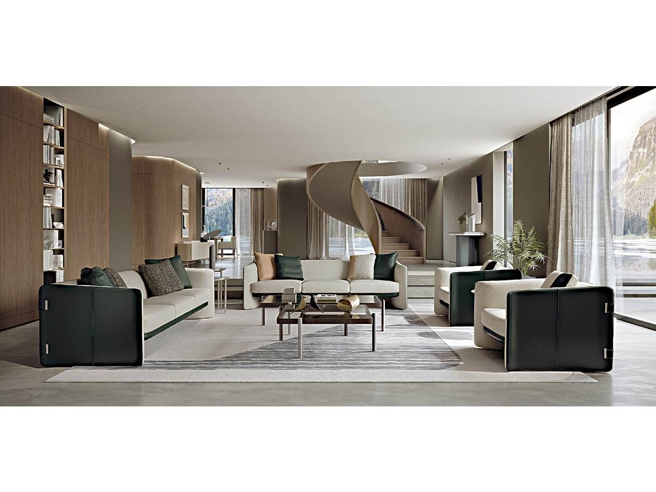 VISION Square glass coffee table