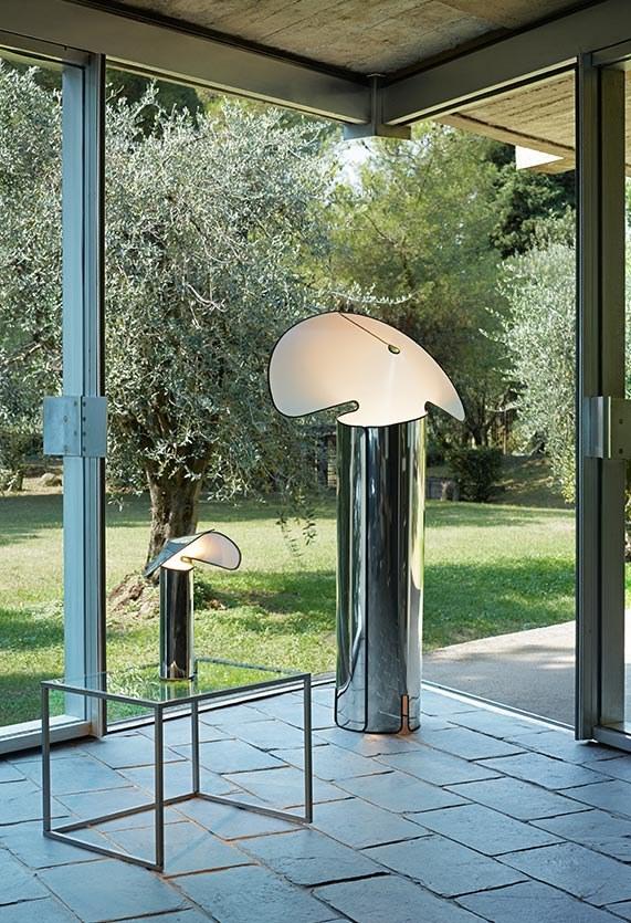 CHIARA LED steel floor lamp with dimmer