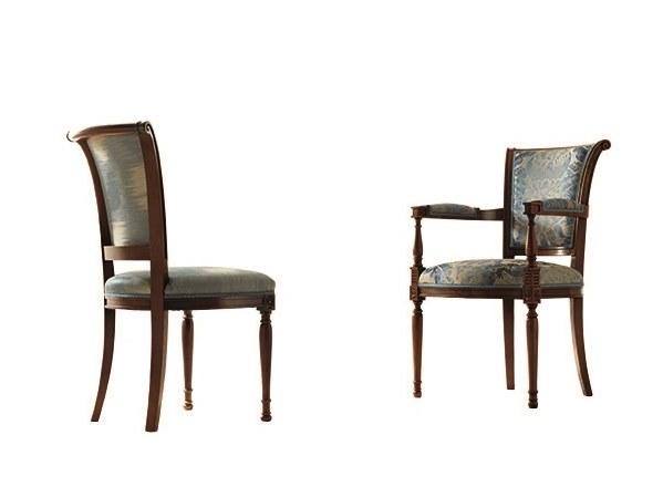 BURT Solid wood chair with armrests