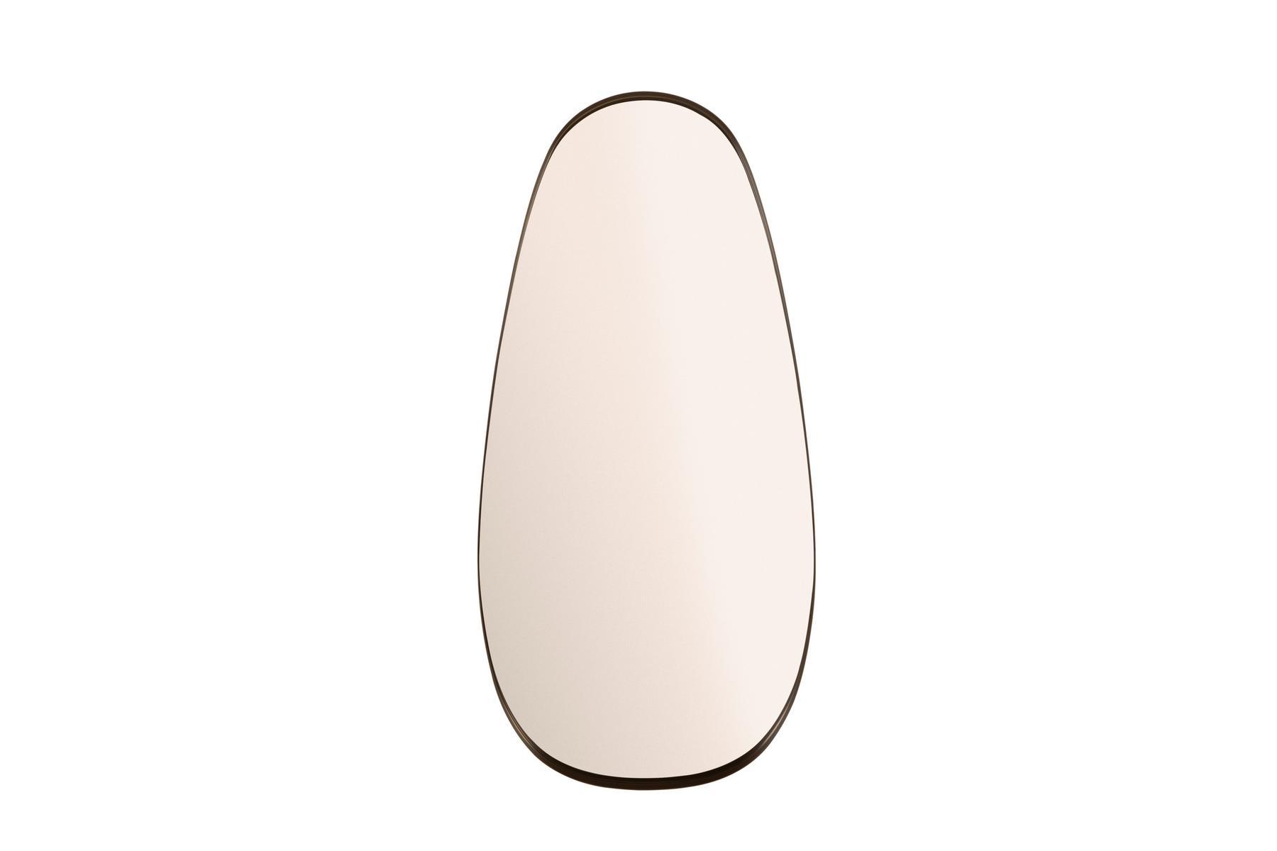 VOGUE Oval wall mirror with painted steel frame