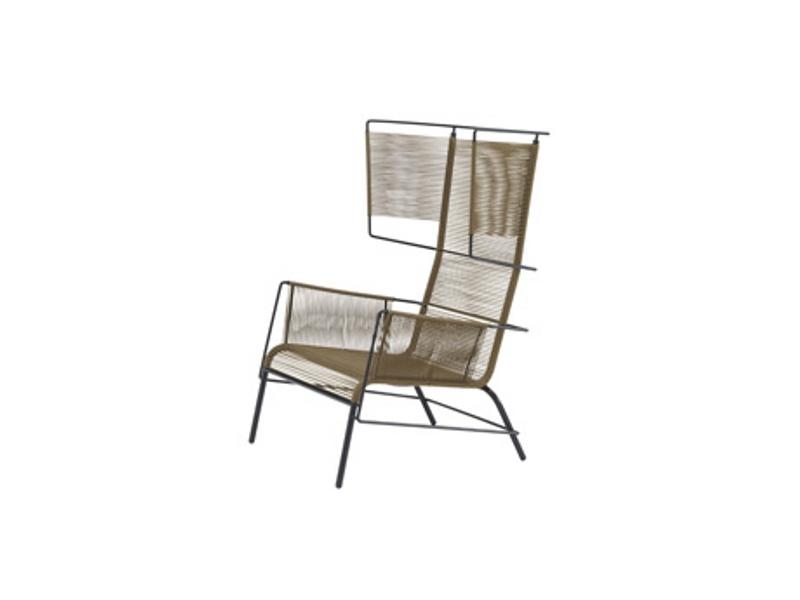 FIFTY Garden armchair with footstool