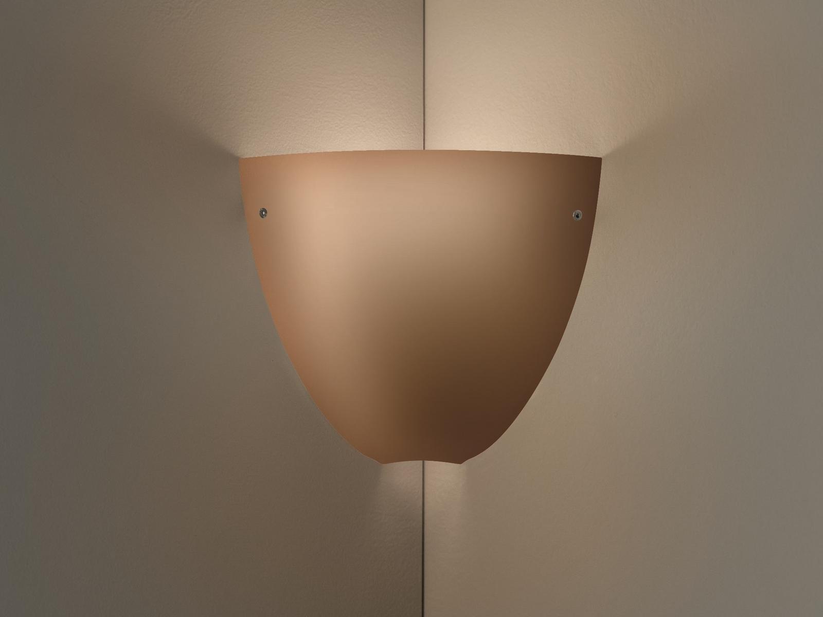 CORNER AP Satin glass wall lamp
