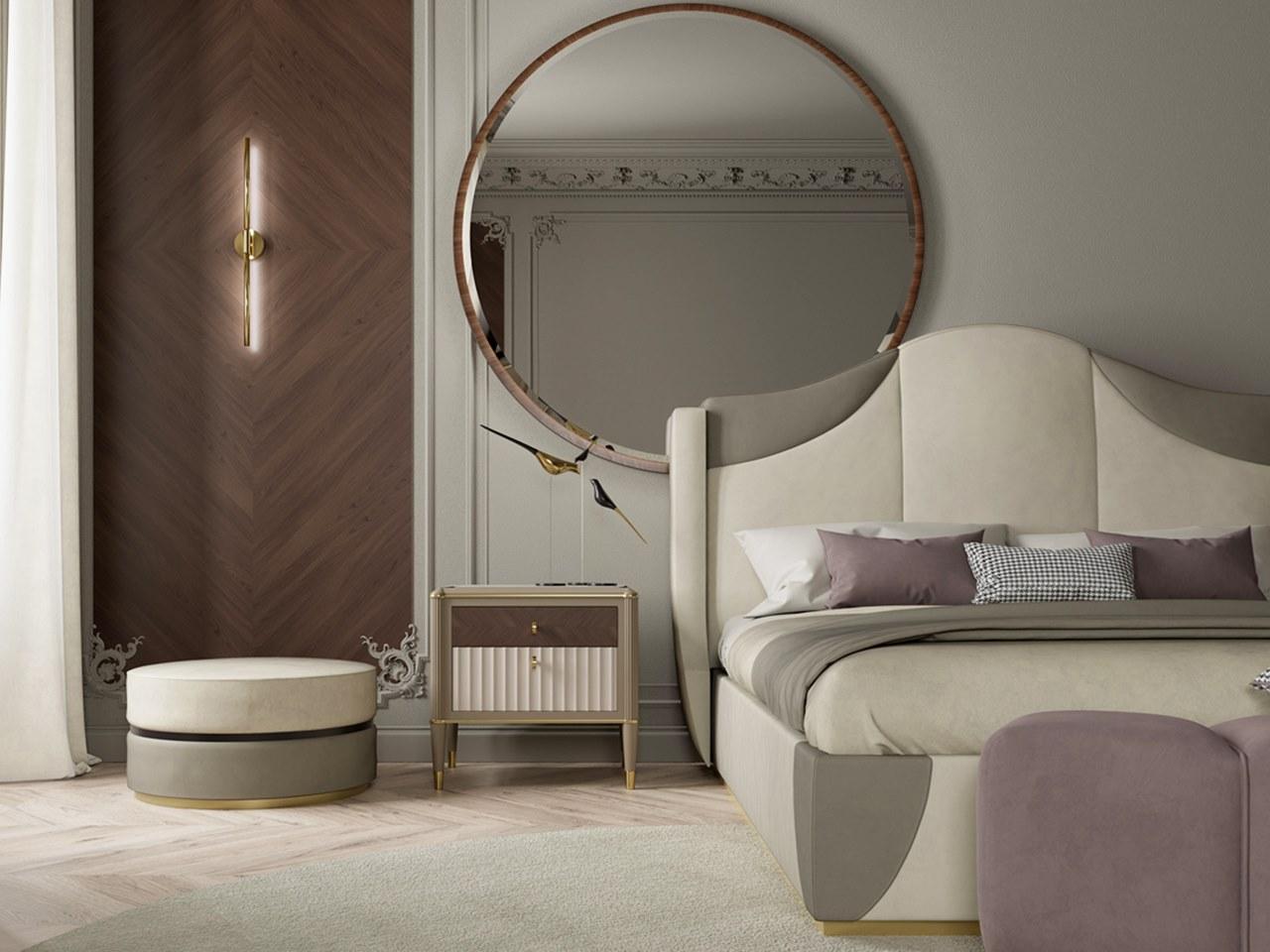 PR.52 Upholstered fabric double bed