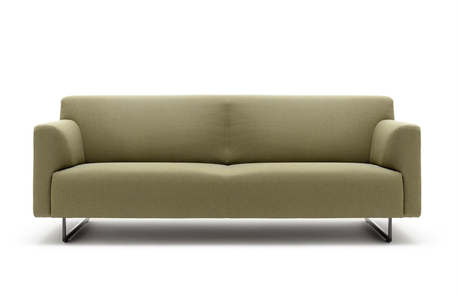 328 Sled base fabric sofa