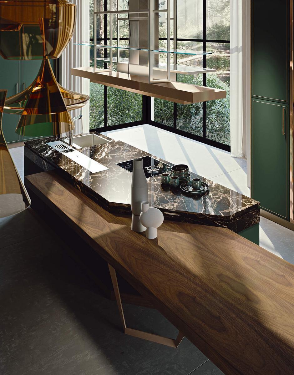 ESSENZA SUPERNATURAL GREEN AND COPPER Custom kitchen