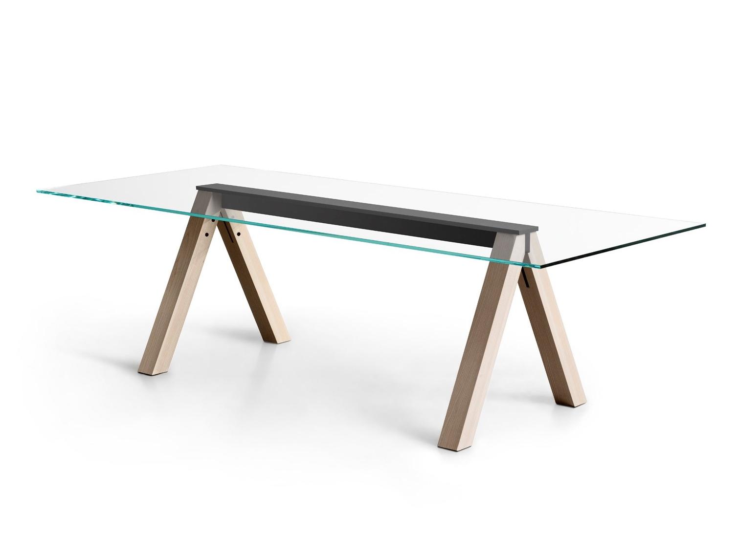 SESTO Rectangular glass table