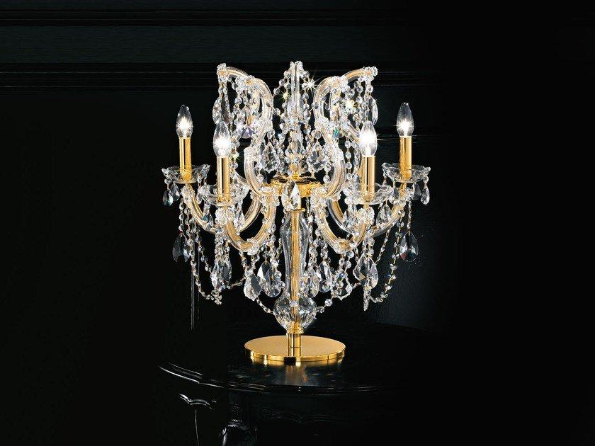 MARIA TERESA VE 938 TL5 Painted metal table lamp with crystals