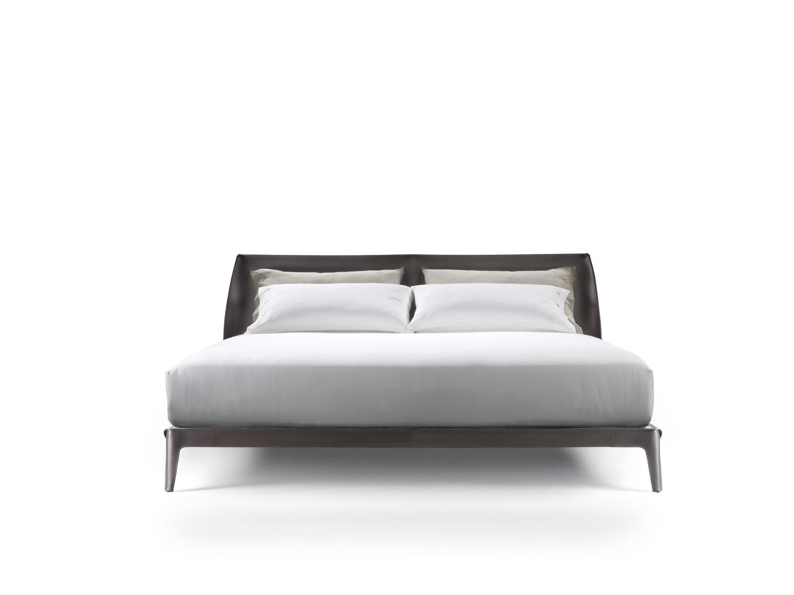 ISABEL Tanned leather double bed