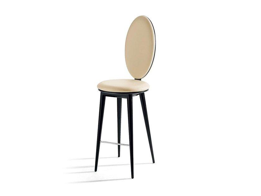 BASTIDE High upholstered leather stool