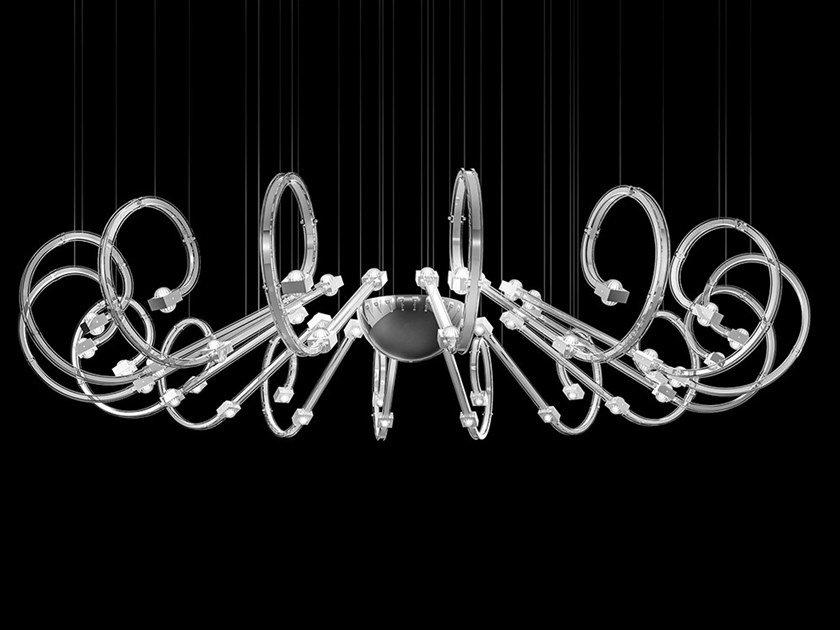 RAQAM Q6 LED metal chandelier with crystals