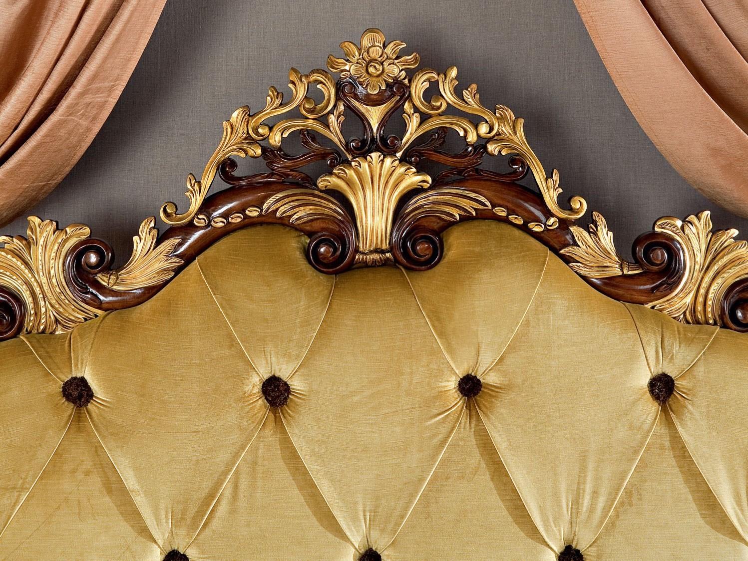 13201 Double bed with high headboard with tufted headboard