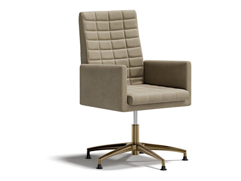 EXPLORER L Swivel fabric executive chair with armrests