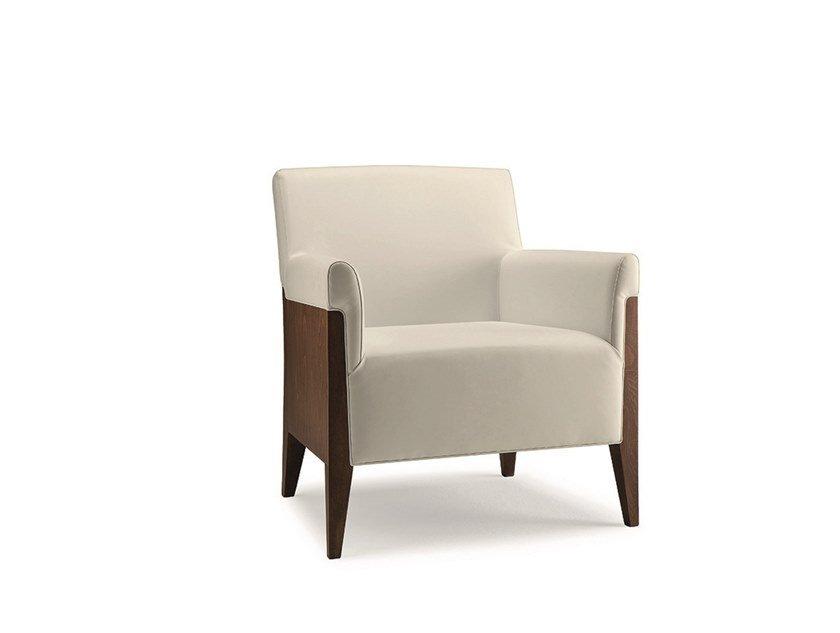 EDDIE Fabric armchair with armrests